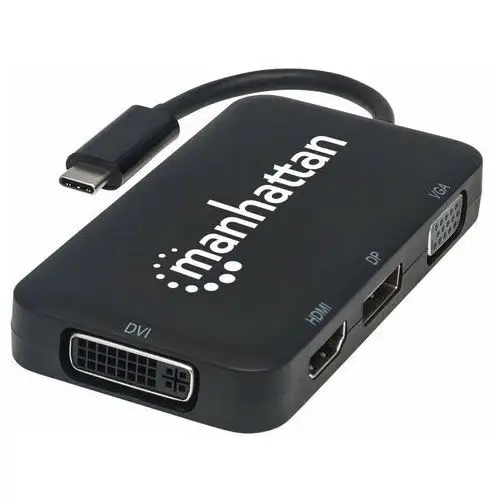Konwerter / Adapter Manhattan AV USB-C na HDMI/DP/DVI/VGA 4K60Hz