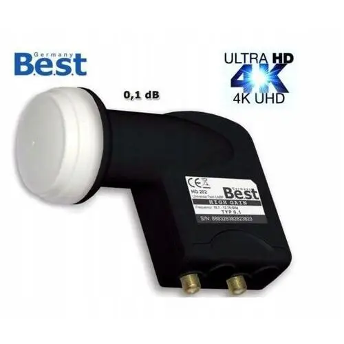 Konwerter Lnb Twin Best Hg 202 Ultra Black 0,1dB