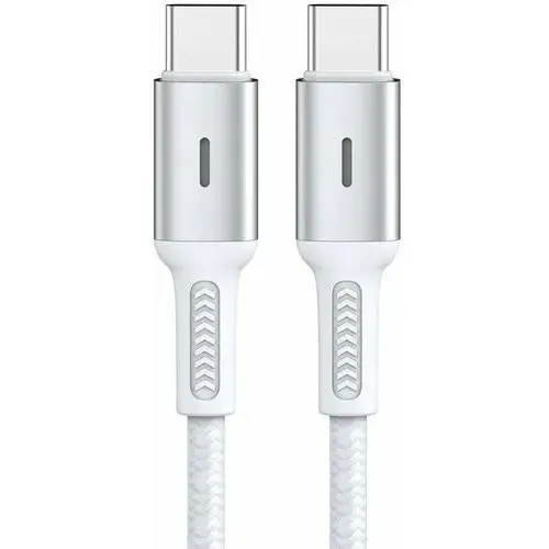 Kabel USB-C - USB-C Korgy CCW12 60W 1.2m Biały Nylon Szybkie ładowanie