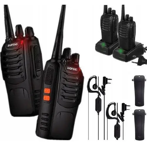 Krótkofalówka 2szt Krótkofalówki Baofeng Pmr 2x Walkie Talkie Słuchawki