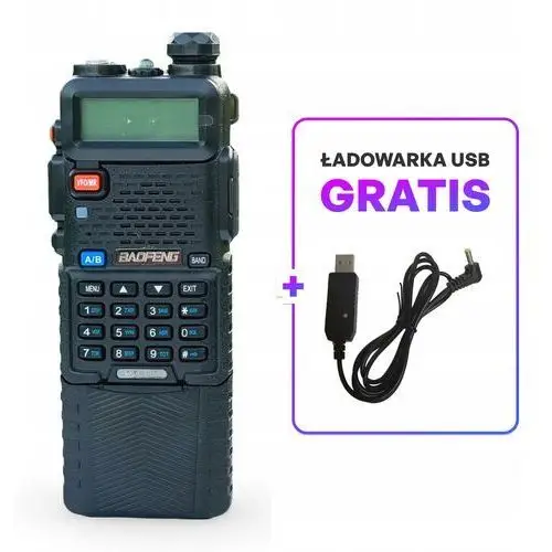 Krótkofalówka Radiotelefon Baofeng UV-5R P51UV 3800mAh PMR446 Kabel Usb