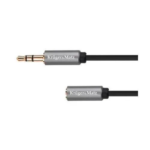 Kabel jack 3.5 wtyk stereo - 3.5 gniazdo stereo 1m basic Kruger&matz
