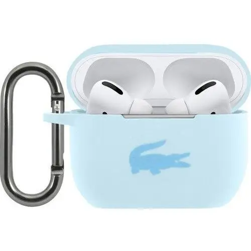 Etui lacoste silicone do airpods pro, niebieskie