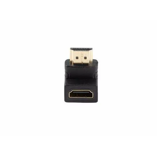 Adapter hdmi(m)->hdmi(f) 4k kątowy dół czarny lanberg