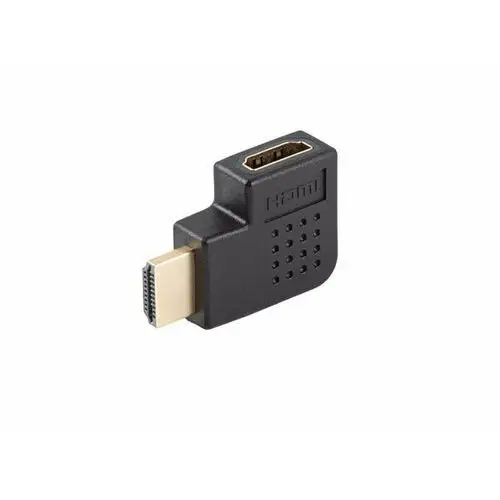 Adapter hdmi(m)->hdmi(f) 4k kątowy prawo czarny Lanberg