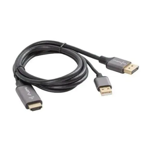 Kabel hdmi(m)-displayport(m) 1m 4k czarny Lanberg