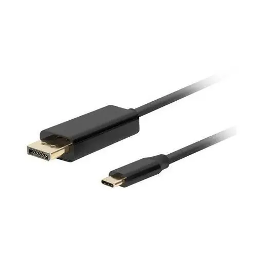 Kabel USB-C(M)->Displayport(M) 1M 4K 60HZ czarny, AKLAGK