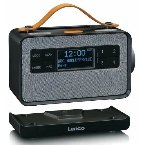 Lenco pdr-065bk - radio dab+/fm z bluetooth i bazą ładującą