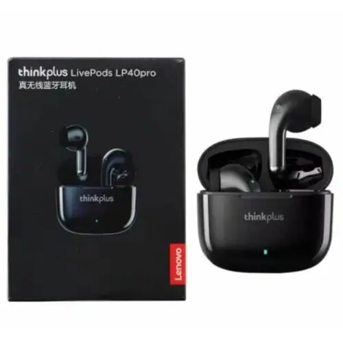 Słuchawki bluetooth thinkplus livepods lp40 pro czarne dokanałowe Lenovo