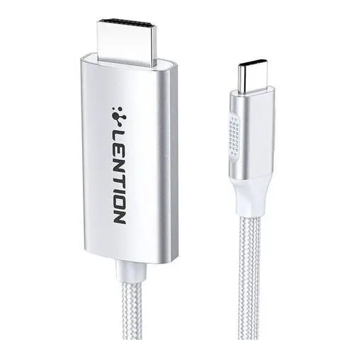 Lention Kabel usb-c do 4k60hz hdmi , 3m (srebrny)