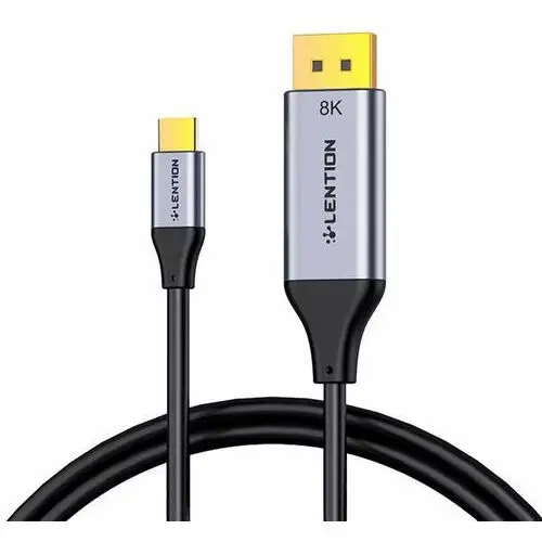 Lention Kabel usb-c do displayport cu808d, 8k60hz, 1.7m (czarny)