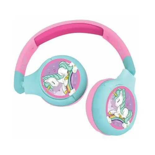 Słuchawki nauszne LEXIBOOK Unicorn HPBT010UNI-00 Różowo-turkusowy