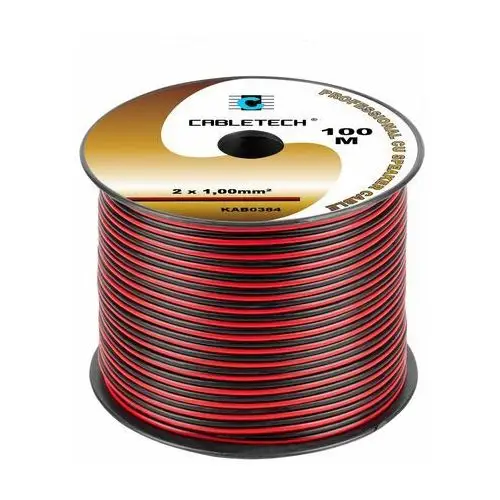 Kabel głośnikowy 1,0mm czarno-czerwony Lexton