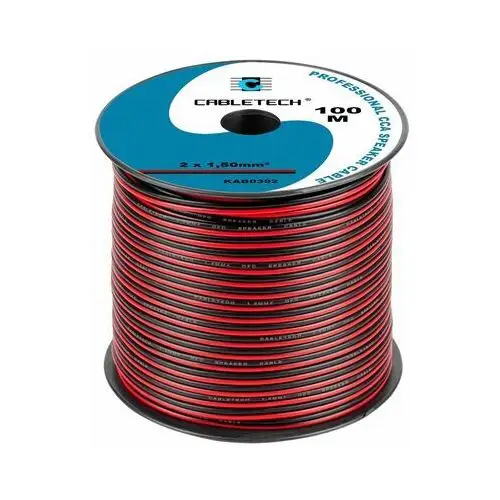 Kabel głośnikowy cca 1.5mm czarno-czerwony Lexton