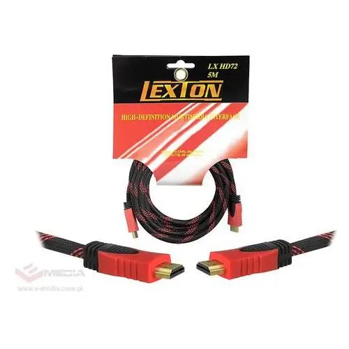 Kabel hdmi-hdmi 5m czerwony Lexton