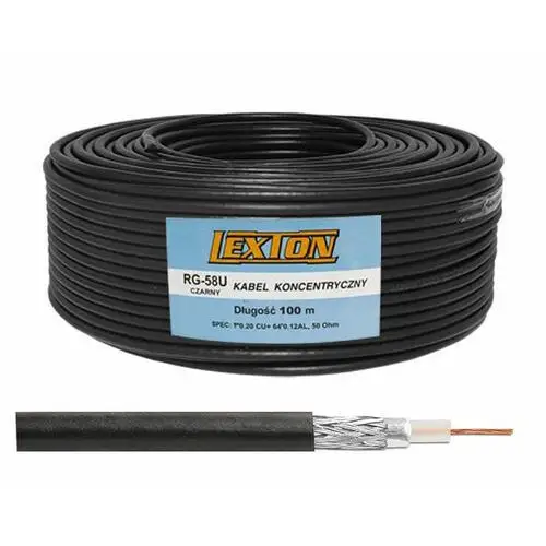 Kabel koncentryczny RG-58 Cu czarny
