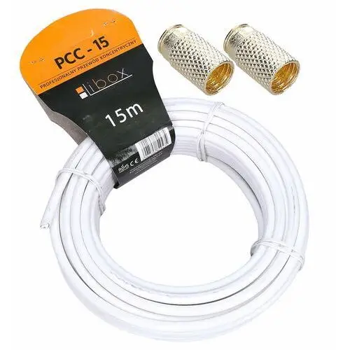 Libox kabel antenowy rg6 15m pcc15 +2x wtyk tpu f 6,8mm lb0104