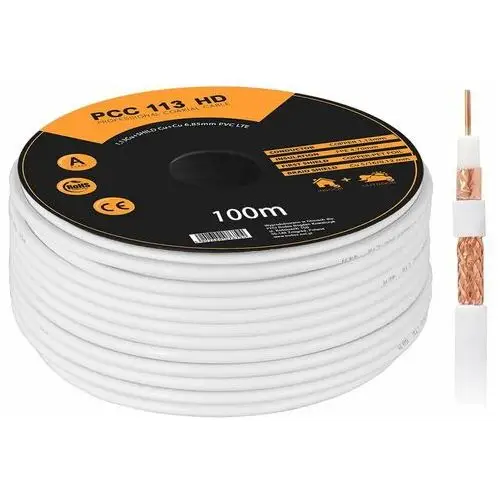 Libox Kabel koncentryczny rg6u pcc113-100 cu+cu+cu hd 100m