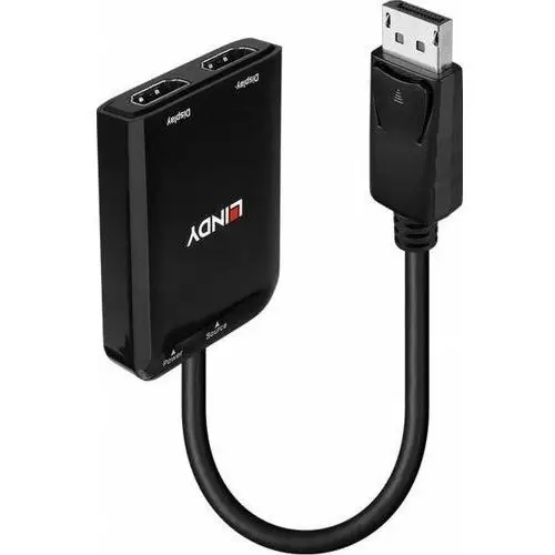 Lindy displayport do 2x hdmi mst czarny