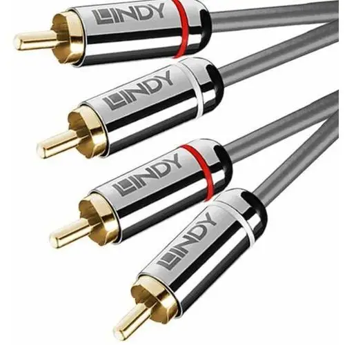 Kabel 2xrca - 2xrca cromo line 35345, 1 m Lindy