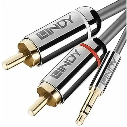 Kabel 3.5 mm miniJack - 2xRCA LINDY Cromo Line 35336, 5 m