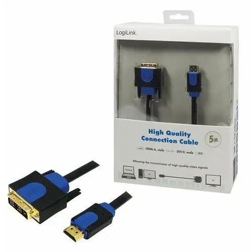 Kabel adapter chb3105 hdmi > dvi, 5m Logilink