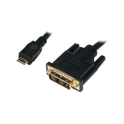 Logilink kabel mini hdmi - dvi-d m/m 2m, czarny