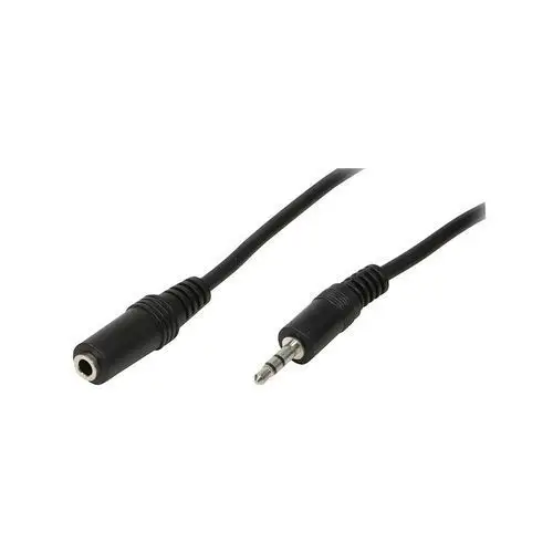 Kabel LogiLink Minijack 3.5 x2 - Minijack 3.5 x3 (wtyk-gniazdo) 5m Czarny (CA1055)