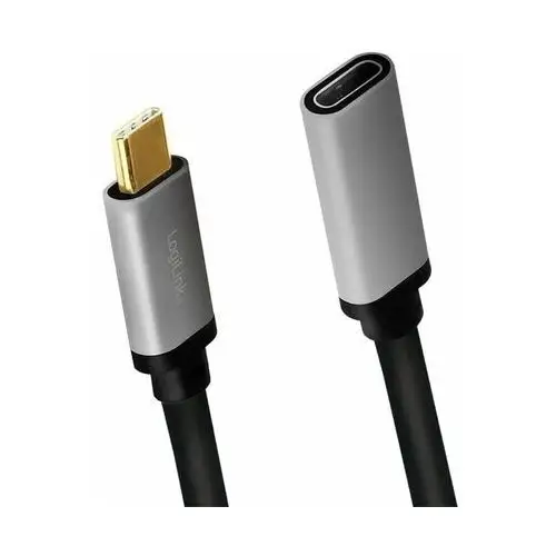 LogiLink Kabel USB-C M/F,4K/60Hz aluminiowy 0.5m