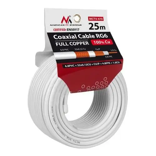 Kabel koncentryczny mctv-470 25m- natychmiastowa