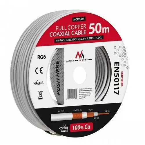 Kabel koncentryczny rg6 100m mctv-472 Maclean