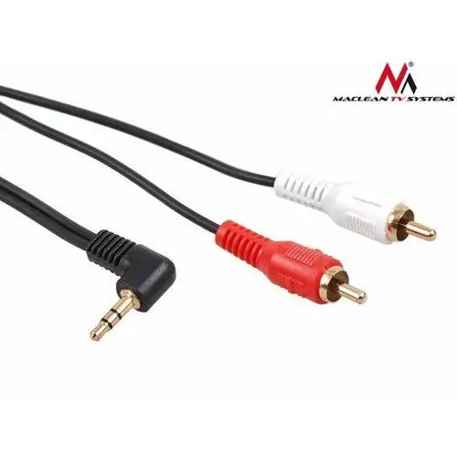 Kabel Maclean Minijack 3.5 - RCA (Cinch) x2 10m Czarny (MCTV-827)