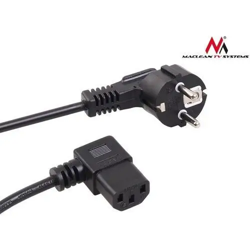 Maclean kabel zasilający kątowy 3 pin 5m wtyk eu mctv-804