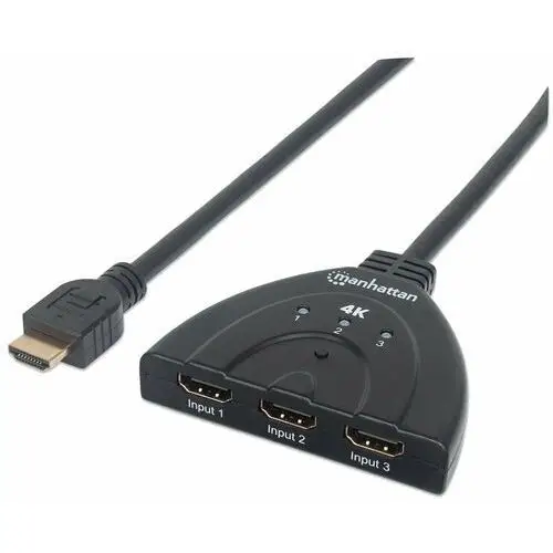 Przełącznik Manhattan 3-Portowy HDMI 3x1 4K USB