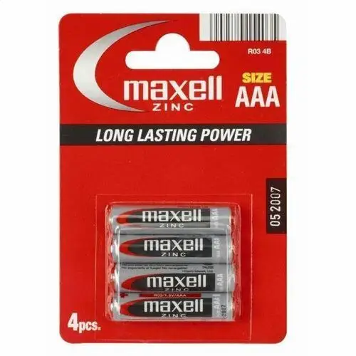 Maxell battery manganese/zinc r03/aaa blister4 774407.04.eu