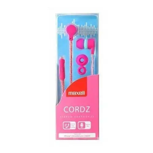 Maxell earphones with mic cordz pink 303782.00.cn