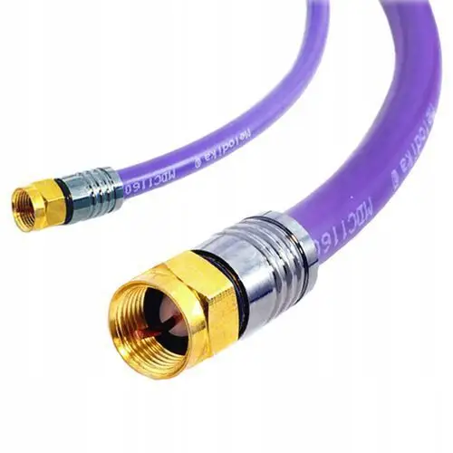 Melodika MDF10 Purple Rain Kabel Antenowy Wtyki Typu F Ofc 99,99% 1m