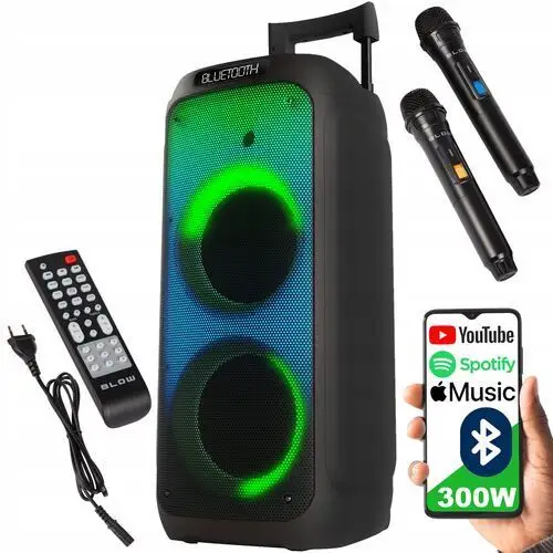 Mocny Duży Głośnik Przenośny Bluetooth Partybox Karaoke Kolumna Radio Fm