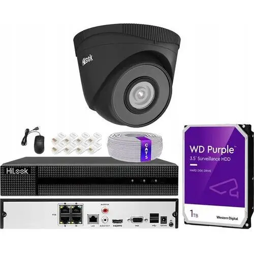 Monitoring Ip Zestaw 1 Kamera IPCAM-T5 5Mpx 2K+ Nagrywarka 1TB Aplikacja