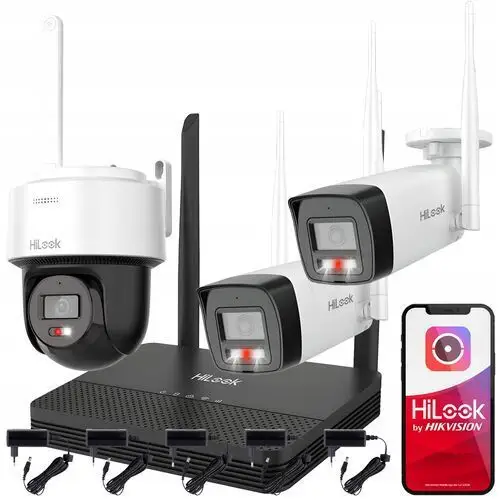 Monitoring WiFi 4MPx EasyLink HiLook by Hikvision WIFIKIT-B4-4CH +Obrotowa