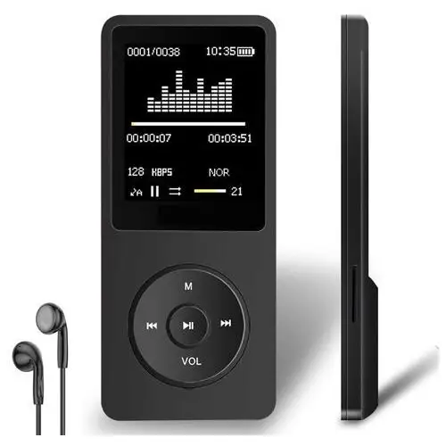 MP3 Odtwarzacz Muzyczny Walkman Hi-fi Bluetooth 5.0 Karta 16 Gb Słuchawki
