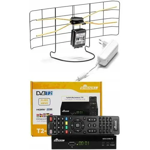 Najmocniejsza Antena DVB-T2 Pokojowa MUX8 Fm 4K Zasilacz Impulsowy Tuner