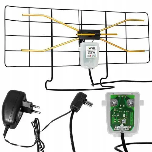 Najmocniejsza Antena Pokojowa DVB-T2 Do Tv Naziemnej 4K Uhf Vhf 60km Vayox