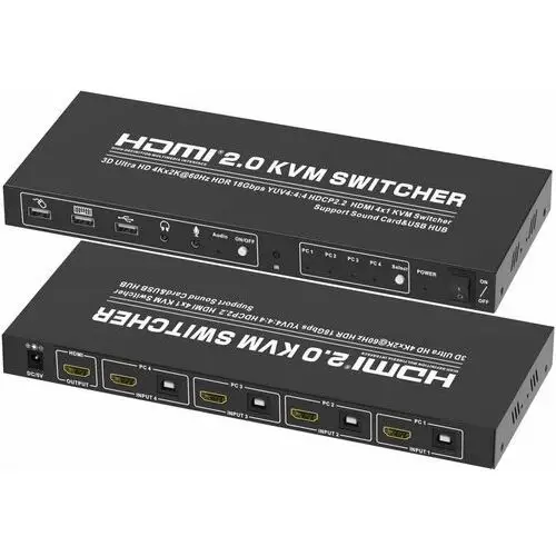 Przełącznik 4x1 HDMI KVM Switcher 4Kx2K 3D Pilot