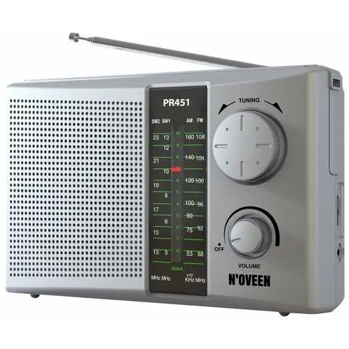 Radio przenośne noveen pr451 silver N'oveen