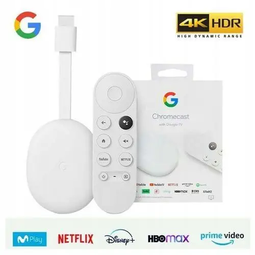 Odtwarzacz Do Telewizora Google Chromecast 4K Smart Tv Bt WiFi Ultra Hd 4GB