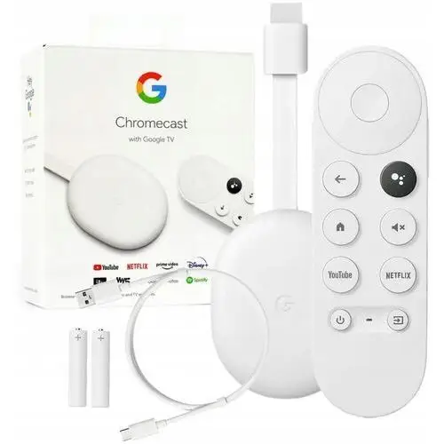 Odtwarzacz Google Chromecast 4.0 4K Smart Tv Pilot Wielfounkcyjny Zestaw X