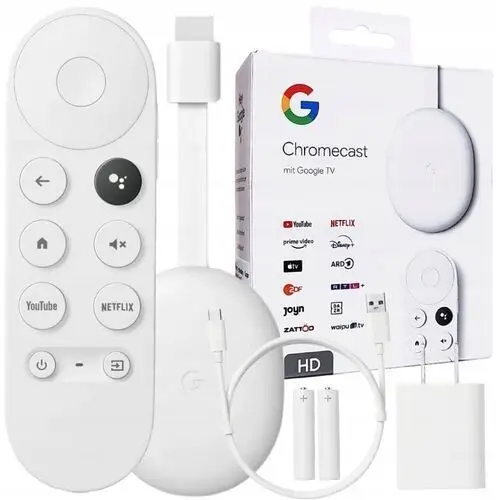 Odtwarzacz Google Chromecast Hd z Google Tv