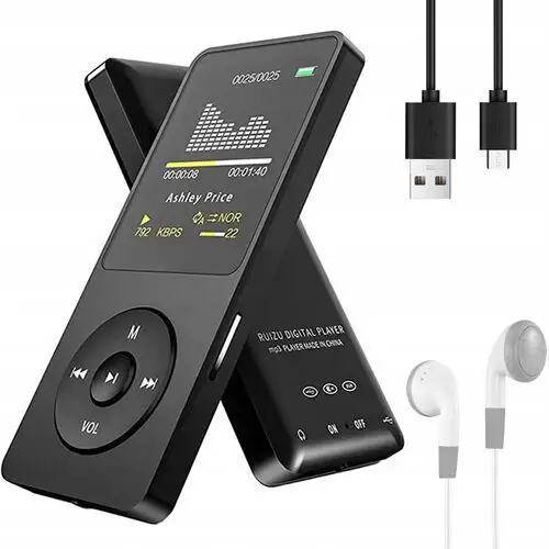 Odtwarzacz MP3 MP4 Bluetooth Fm Radio Ebook Dyktafon Redukcja Szumów 16GB