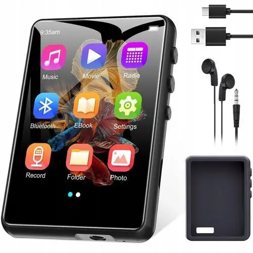 Odtwarzacz MP3 Z Ekranem Dotykowym BLUETOOTH5.3 Radio Fm 64GB e-Book Budzik